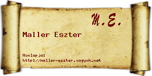 Maller Eszter névjegykártya