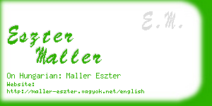 eszter maller business card